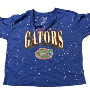 Women's WEAR by Erin Andrews Royal Florida Gators Cropped Top Sz-XS